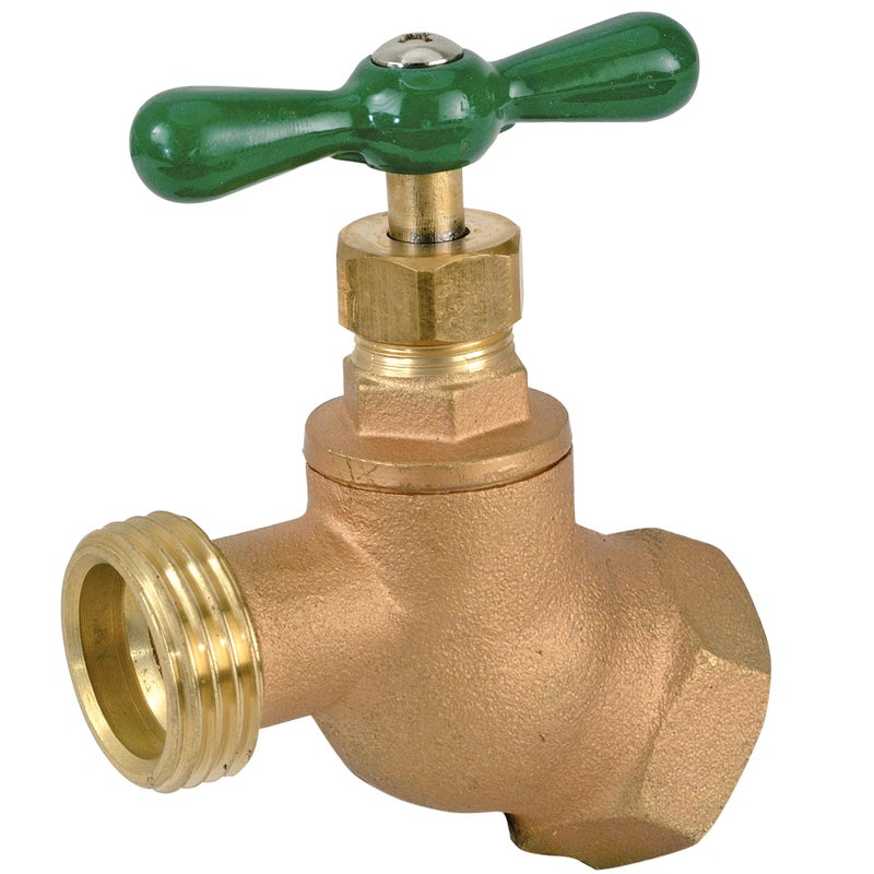 Eastman Heavy-Pattern Female No-Kink Hose Bibb, 3/4 Inch FIP Connection, Brass Plumbing Fitting, 48625 - Image 1